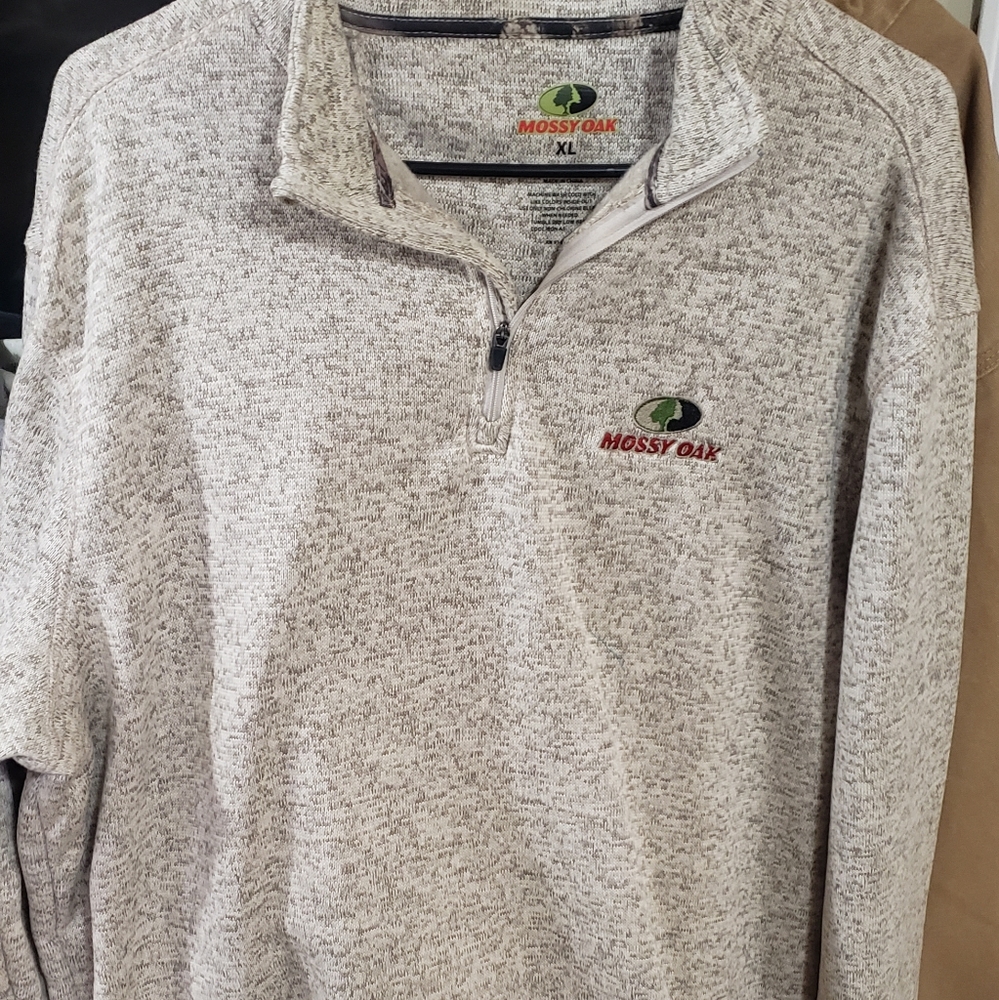 Mens Mossy Oak Half Zip